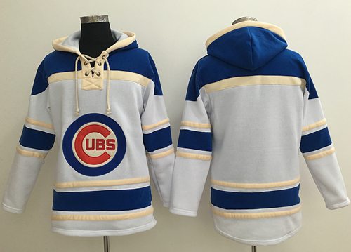 Cubs Blank White Sawyer Hooded Sweatshirt MLB Hoodie - Click Image to Close